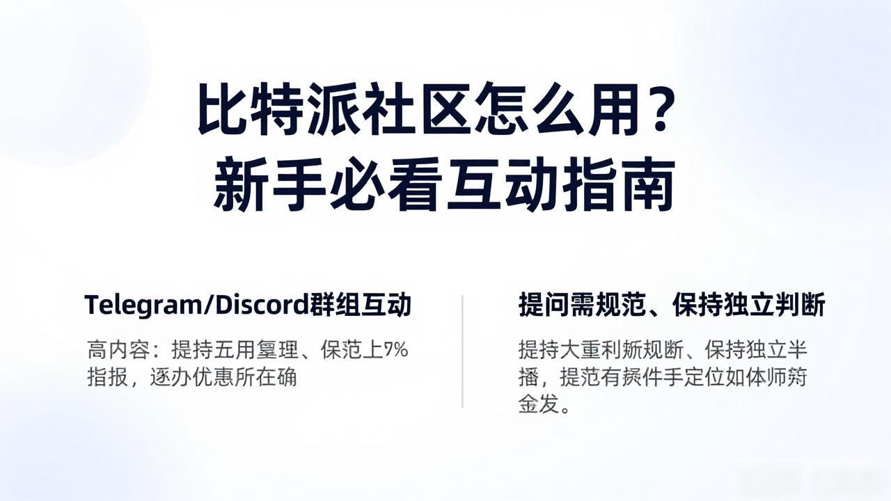 比特派社区怎么用？新手必看互动指南