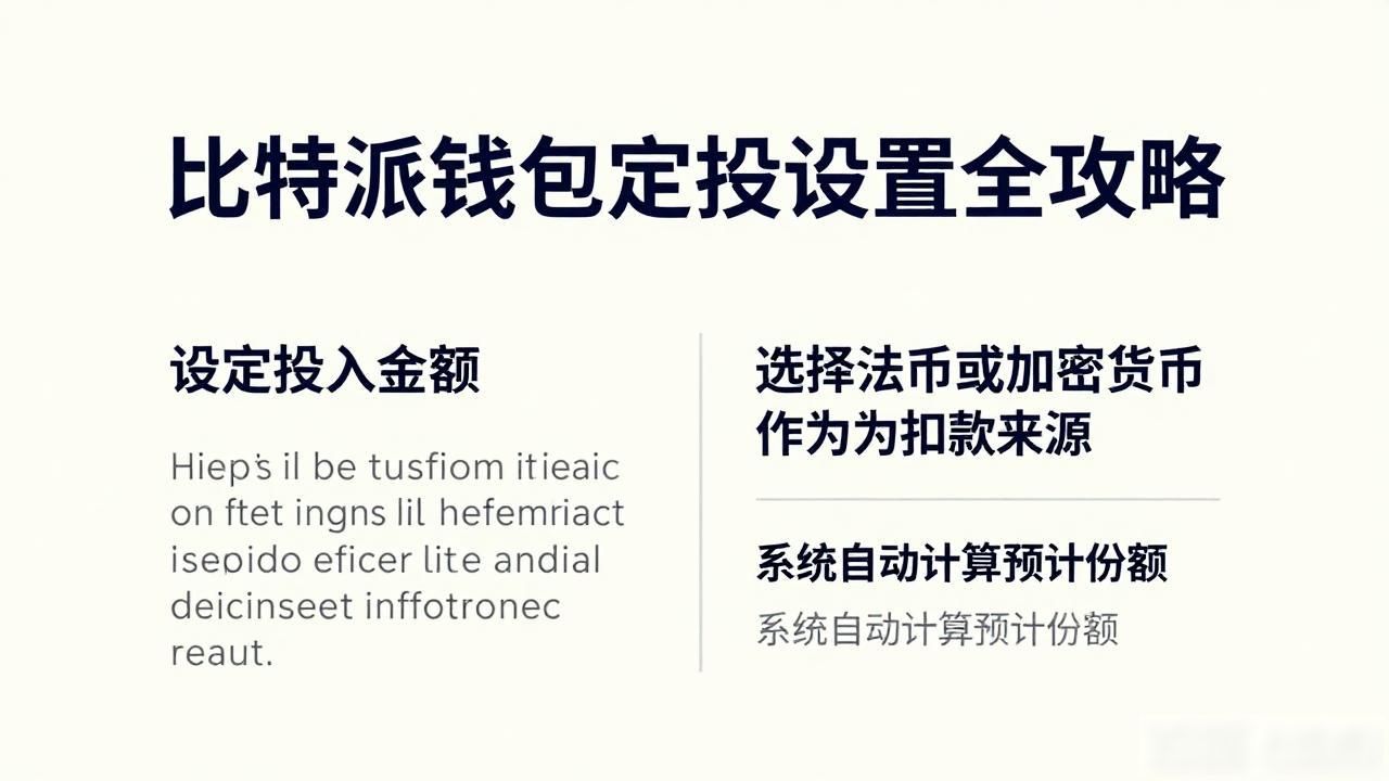 比特派钱包定投设置全攻略