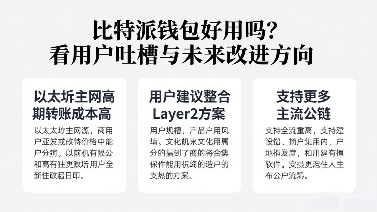比特派钱包好用吗？看用户吐槽与未来改进方向