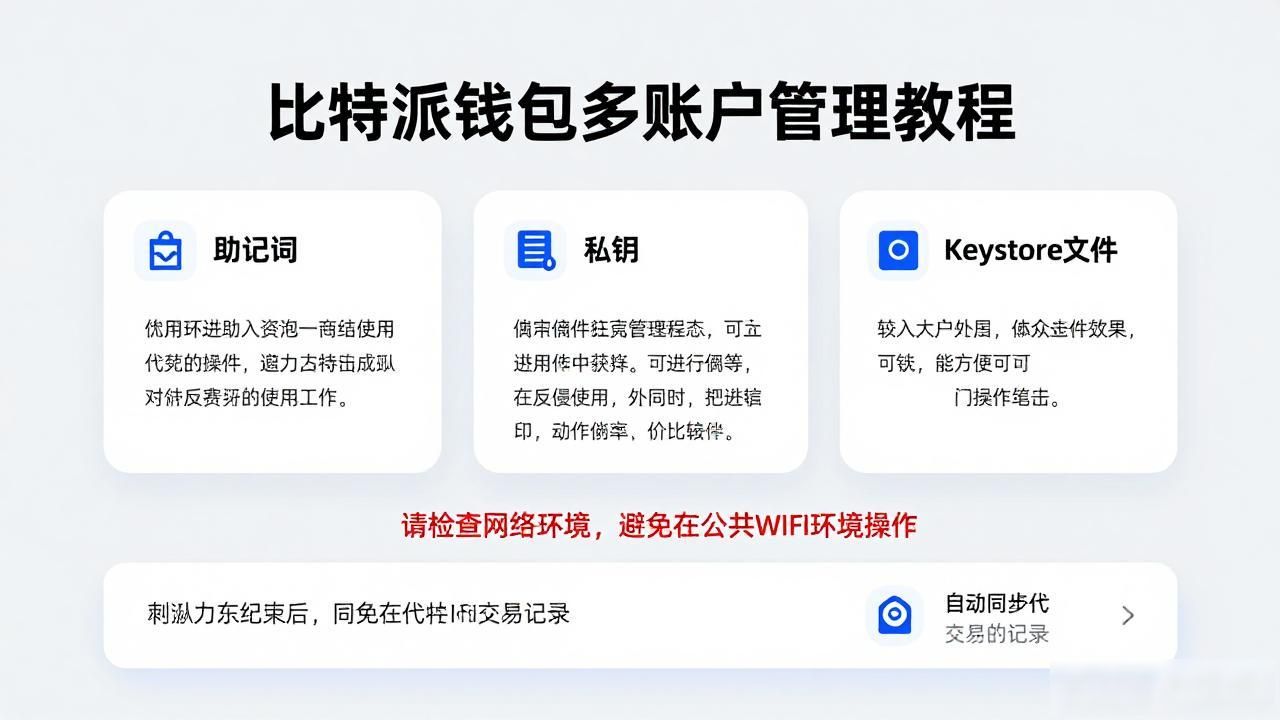 比特派钱包多账户管理教程