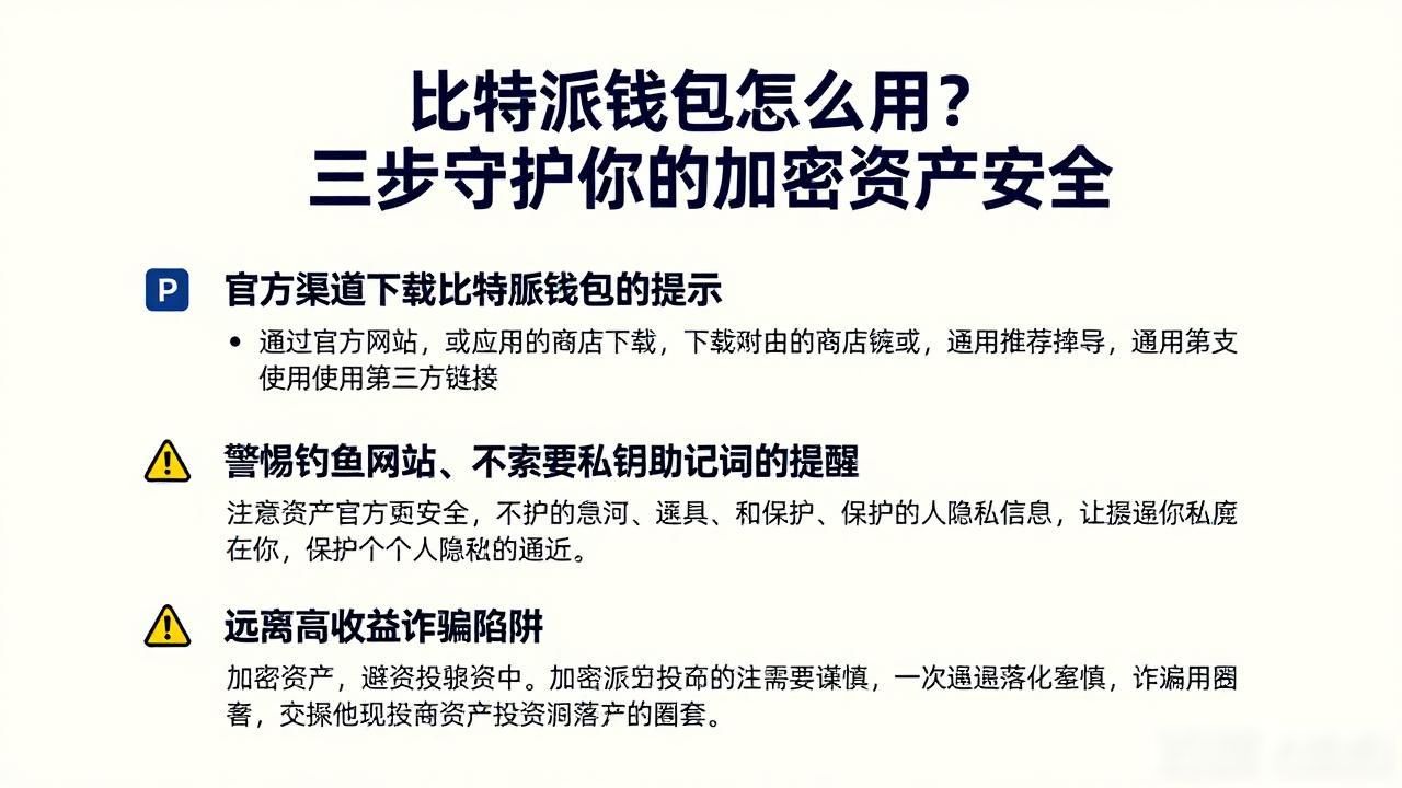 比特派钱包怎么用？三步守护你的加密资产安全
