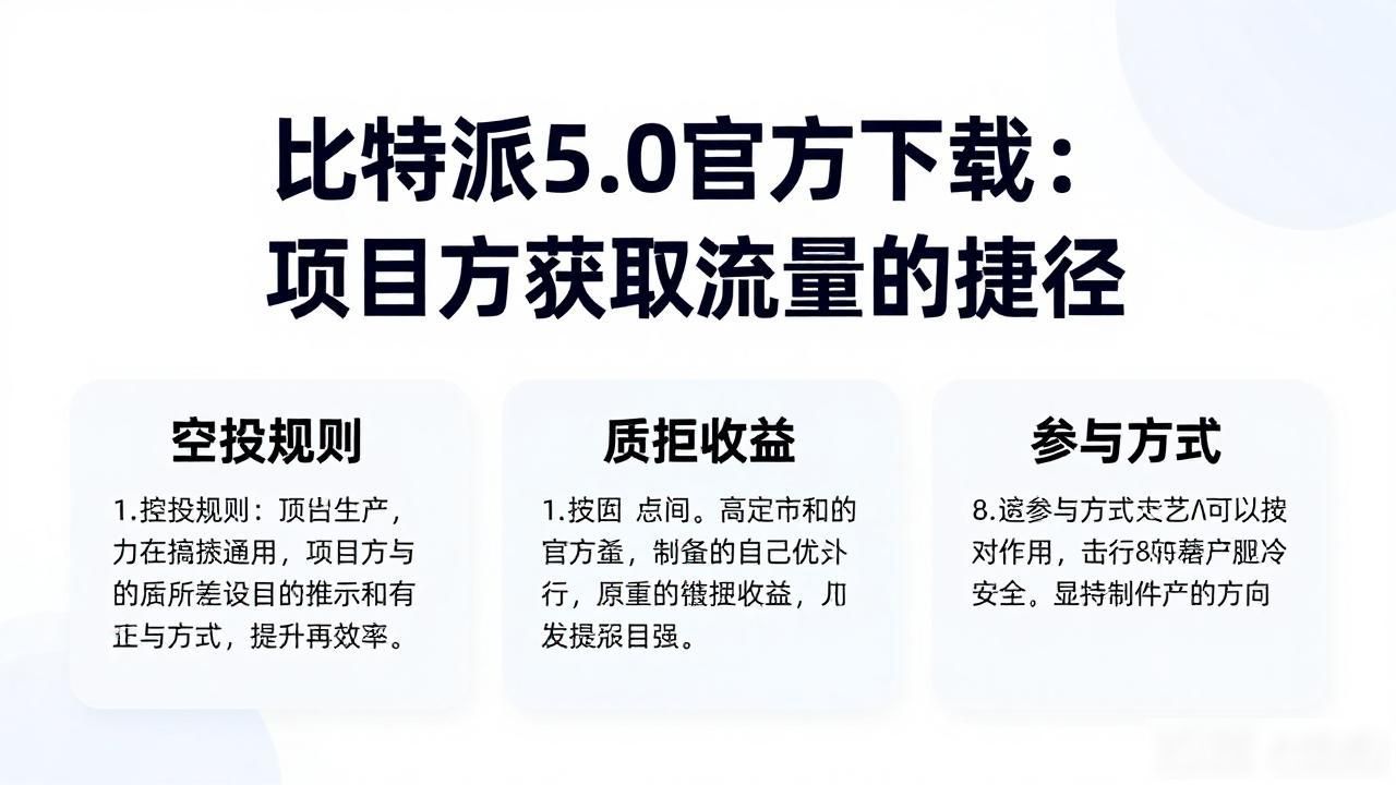 比特派5.0官方下载：项目方获取流量的捷径
