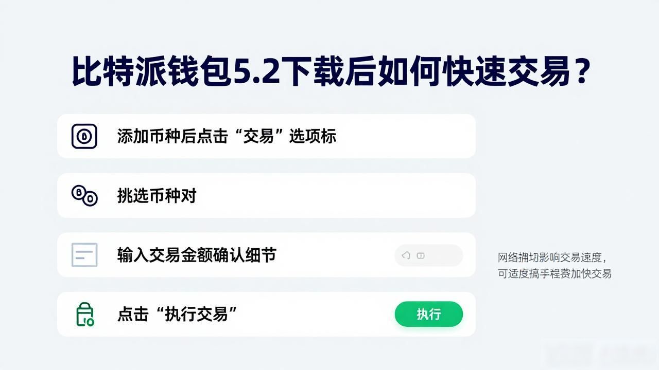 比特派钱包5.2下载后如何快速交易？