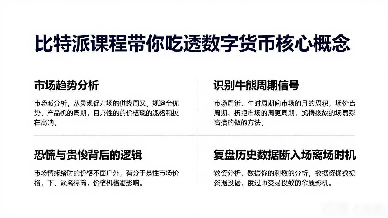 比特派课程带你吃透数字货币核心概念