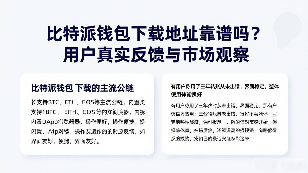 比特派钱包下载地址靠谱吗？用户真实反馈与市场观察